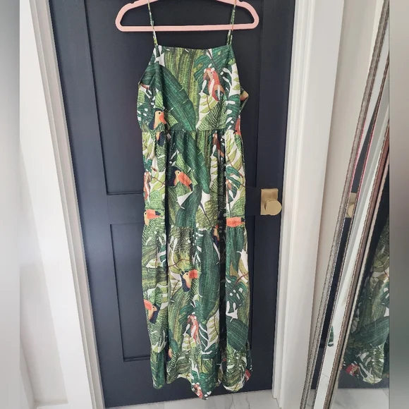 FARM Rio Green Tropical Parrot Print Maxi Dress - Picture 5 of 7
